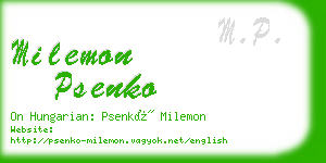milemon psenko business card